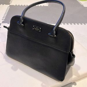 Kate Spade NY "Grove Street" Black Leather Shoulder Tote Bag black #WKRU4570